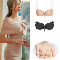 Beautiful back underwear transparent shoulder strap bridesmaid dress special sundress bra invisible backless chest patch for summer women