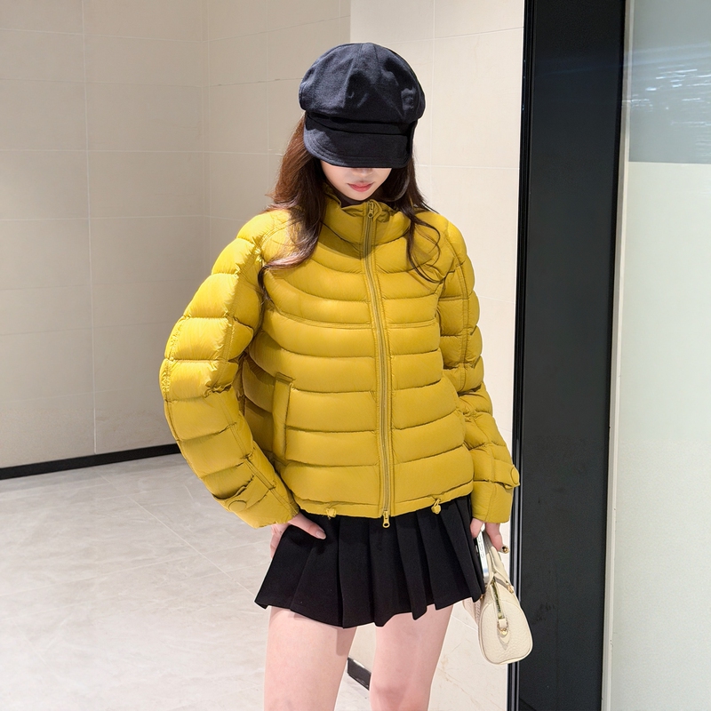 New Korean-Style Short Stand-Collar Ribbed down Jacket for Women, Lightweight and Warm Puffer Coat, Slim Fit for Petite Figures New Korean-Style Short Stand-Collar Ribbed down Jacket for Women, Lightweight and Warm Puffer Coat, Slim Fit for Petite Figures