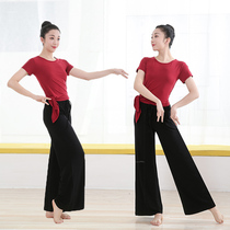 Dance practice suit top womens suit Body training suit Dance dress summer dress Short sleeve Latin classical summer