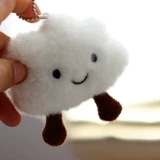 Милая белая подвеска, украшение на сумку, креативный аксессуар, брелок для влюбленных, плюшевая, подарок на день рождения
