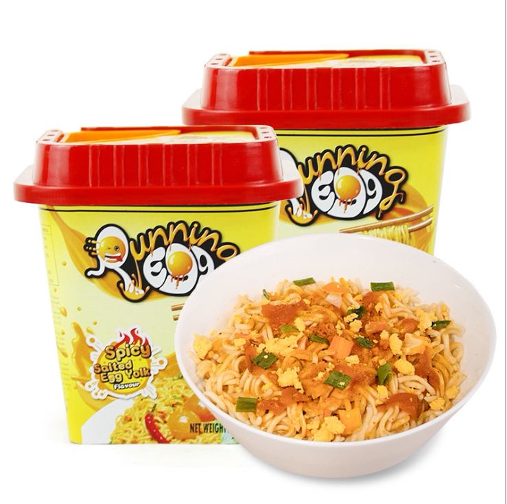 Vietnamese bubble pasta with salty egg yolks sauce dried noodles running egg running, egg turkey noodles 3 cup noodles