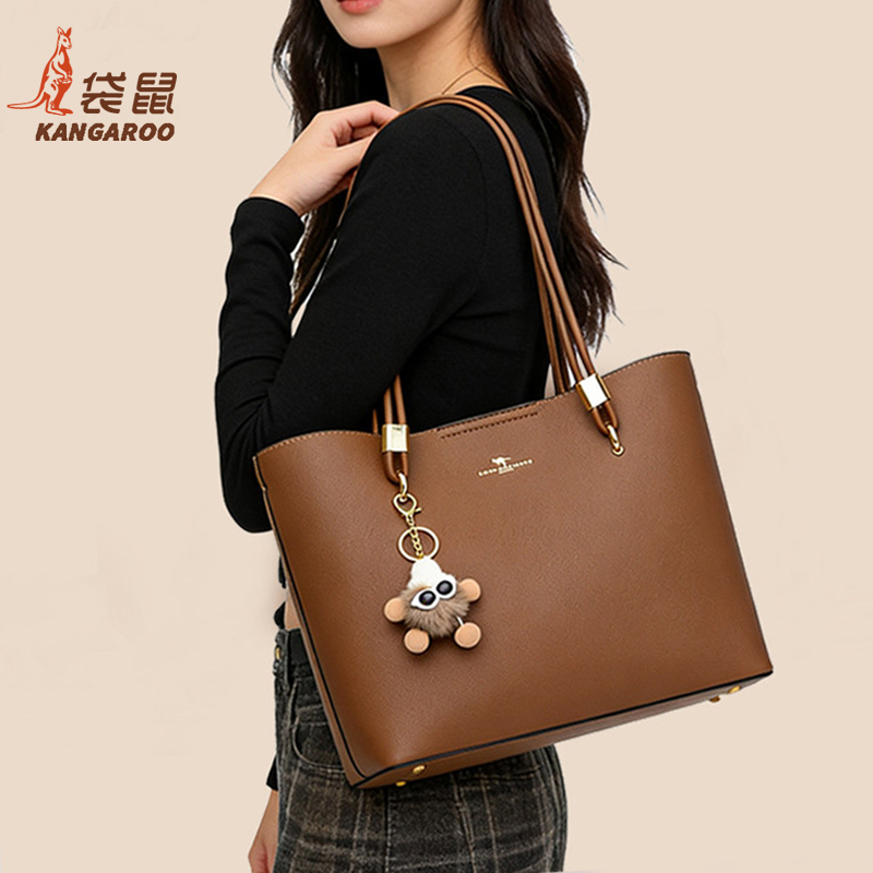 Kangaroo Leather Women's Bag 2026 New Large-Capacity Cowhide Shoulder Bucket Bag High-End Soft Leather Commuter Tote Bag Kangaroo Leather Women's Bag 2026 New Large-Capacity Cowhide Shoulder Bucket Bag High-End Soft Leather Commuter Tote Bag