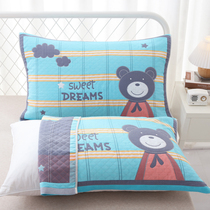 Cotton pillow towel a pair of gauze children cartoon extra thick pillow head scarf adult couple baby Four Seasons pillow towel
