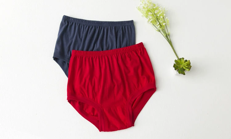 Đầy đủ 2 mảnh của cuộc sống trung niên và tuổi già quần short cotton cao eo dày quần lót cũ màu đỏ quần sịp nam muji