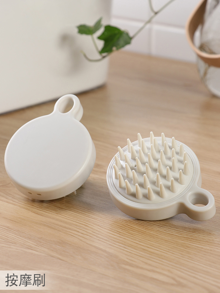 2 Japanese soft Silicone hair wash brush scraper Scalp care anti-itch comb Head comb massage artifact