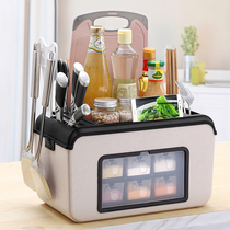 Kitchen seasoning seasoning and dressing rack tool holder chopsticks tube multifunctional condiment storage rack combination set