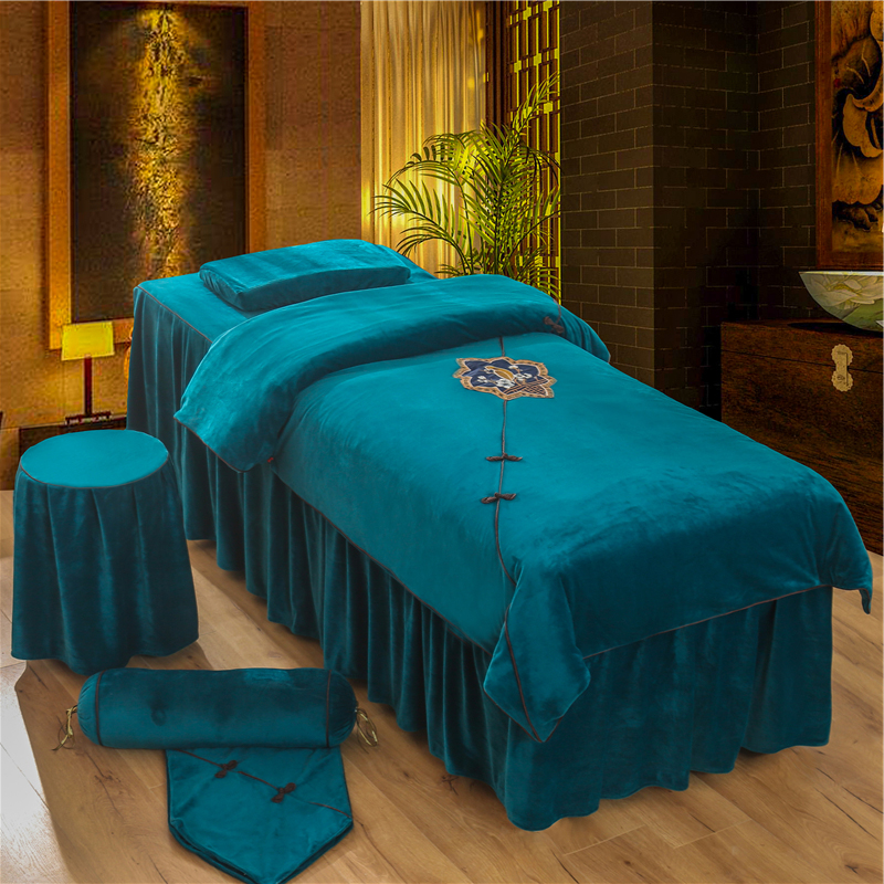 Dutch Fluff Bed Cover Cover for Four Pieces of Beauty Massage Bedcover Physiotherapeutic Push Handle Wash Bed