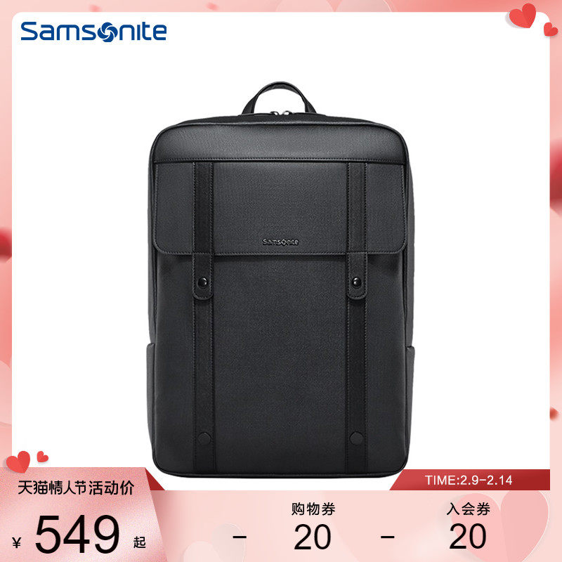 (Valentine's Day gift) Samsonite Samsonite Backpack Men Splash Resistant Business Computer Backpack TQ5