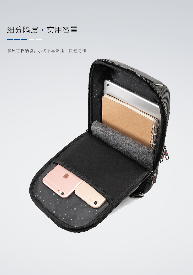 新秀丽 TS8 男商务简约款 斜挎包胸包 图3