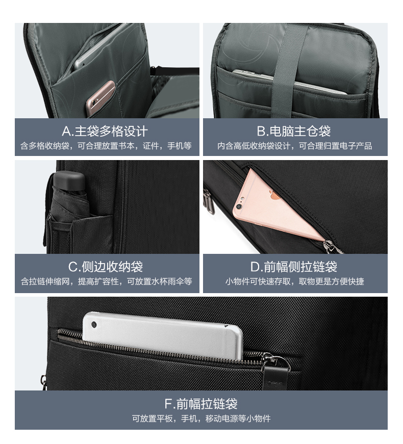 Samsonite 新秀丽 男TT0 商务立体大容双肩包 图3