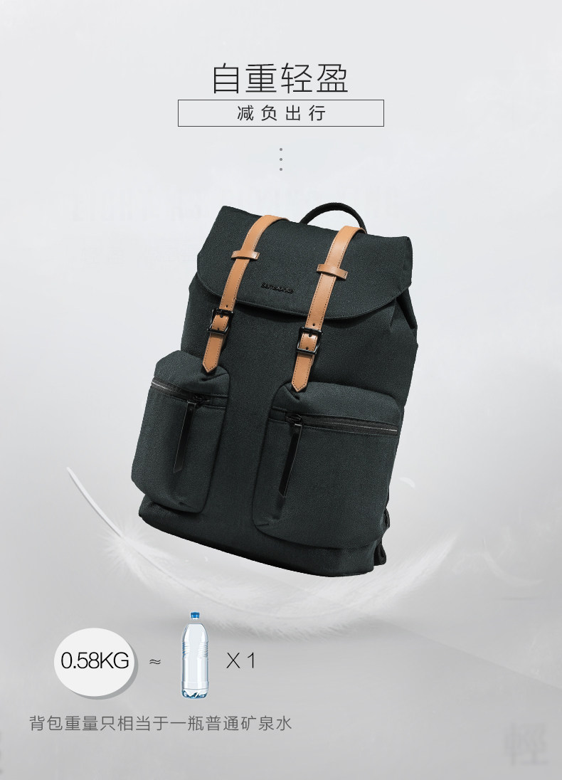 新秀丽 Samsonite 男女防泼水 都市休闲双肩包 图4