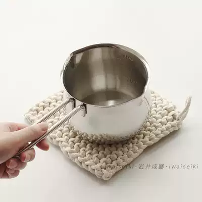 Export Japanese-style 304 stainless steel mini milk pot non-coated baby food pot gas cooker induction cooker Universal