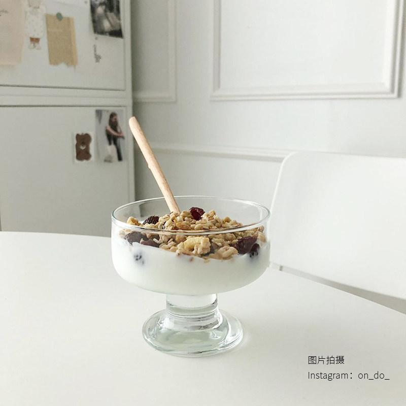 ondo same glass yogurt cup high foot dessert cup Korea ins imported ice cream ice hockey cup pudding bowl 