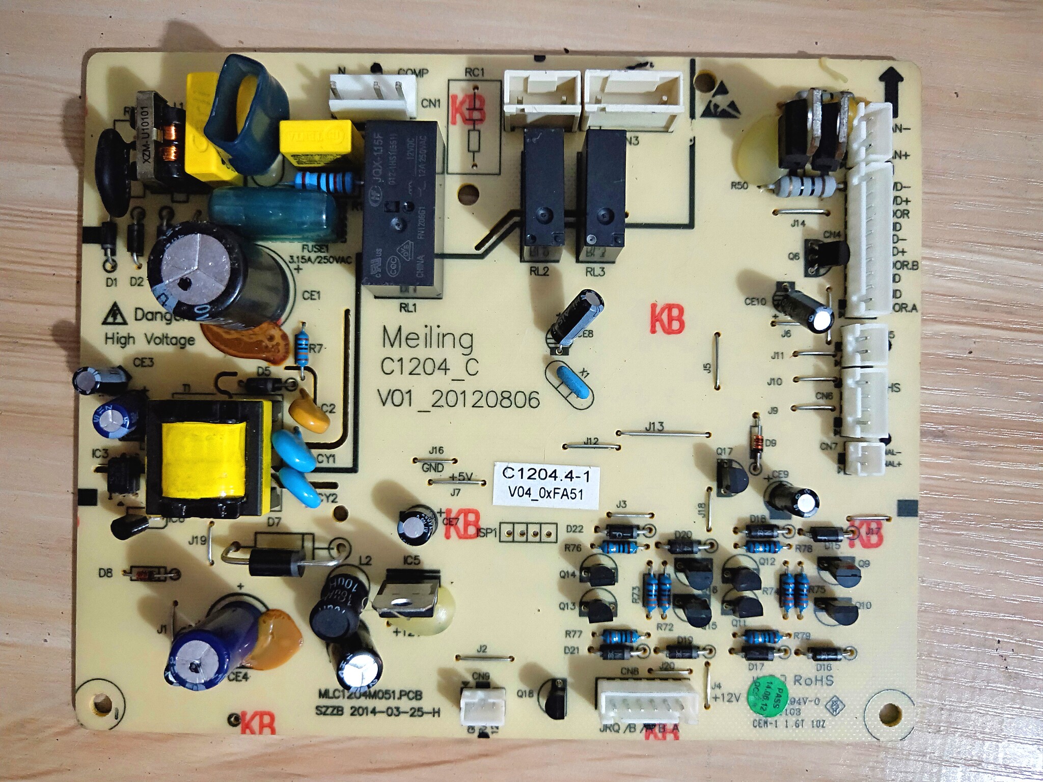 Beauty Ryings Athena Na Fridge BCD-356WET Computer Board Motherboard Power Board C1204 4-1 C1204-C