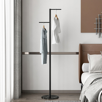 Nordic light luxury floor-to-ceiling coat rack Simple modern household small apartment clothes rack Metal vertical hanger