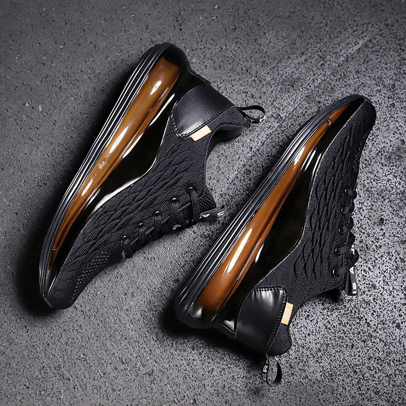 2022 autumn new fly weaving men's shoes casual mesh shoes men's full palm air cushion sports shoes running men's trendy shoes