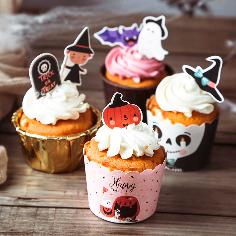 Halloween cupcakes Mafen Cup curbside cup High temperature resistant cake cup molds Halloween cup baking home small