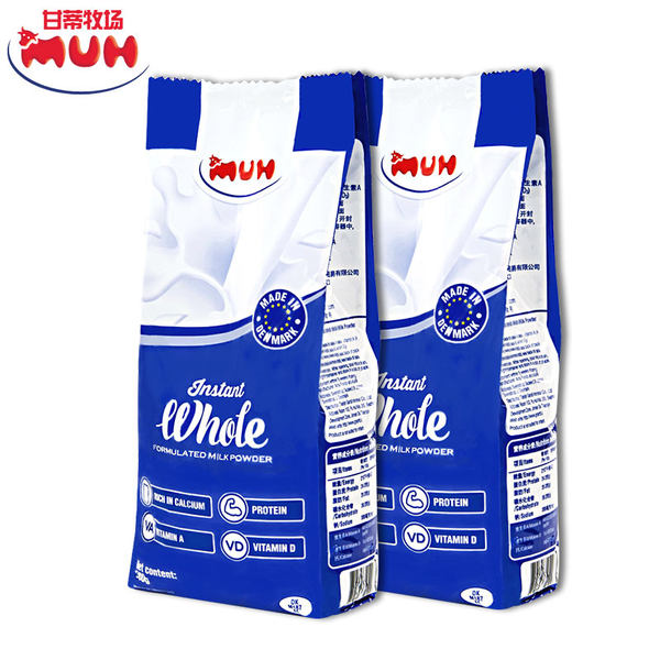 丹麦进口 Muh 牧牌 全脂高钙成人奶粉 900g*2袋 聚划算+优惠券折后￥98包邮（￥108-10）