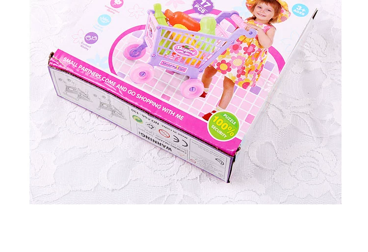 Nhà trẻ em chơi xe đẩy em bé nam bé gái siêu thị giỏ hàng nhà bếp 3-5-6 tuổi đồ chơi bán buôn
