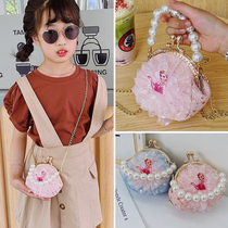 Child Packs Cute Girl Skew Satchel Fashion Foreign Air Princess Bag Mini Little Girl Satchel Baby Bag Tide