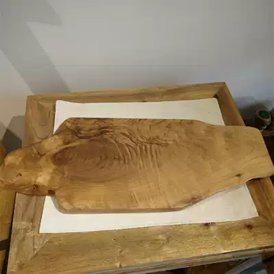 Golden nanmu whole piece of dry brewed small tea tray Sichuan small leaf Zhennan kung fu tea dry bubble Nanyi wood workshop simple model