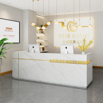 Simple modern small cashier corner clothing beauty salon Barber shop Training company reception desk Bar counter