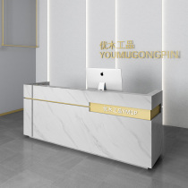 Simple modern small cashier corner clothing beauty salon Barber shop Training company reception desk Bar counter