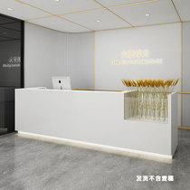 Simple modern cashier corner clothing store Beauty salon Barber shop Training company reception desk Bar counter