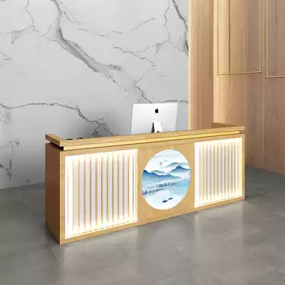 New Chinese classical style small shop cashier counter clothing shop bar beauty salon health center front desk