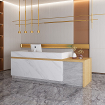 Simple modern Hotel company office reception desk Marble bar table Cashier Shop cashier counter
