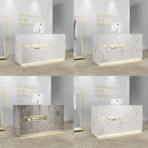 Imitation marble Simple modern net red clothing store Bar counter cashier shop Small beauty salon front desk Reception desk