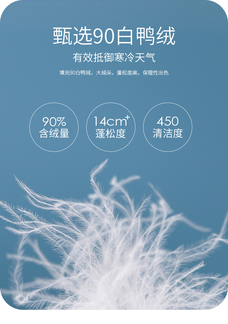 高梵 儿童中长款羽绒服 90白鸭绒 图3