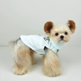 Одежда для домашних животных Little Sweet Porridge, оригинальная осенняя джинсовая рубашка на кнопках, куртка, одежда на ходу, йоркширский мальтийский язык