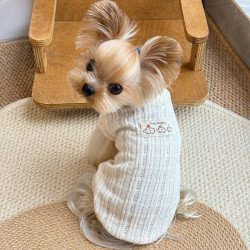 Xiaotianzhu Pet Clothing Original Knitted Autumn New Simple Breathable Vest for Dogs and Cats Yorkshire Clothes