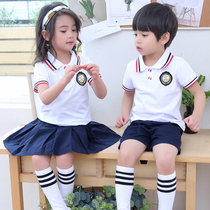 Kindergarten garden clothes summer clothes summer suits primary school uniforms pure cotton class clothes childrens short-sleeved sports clothes customization