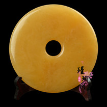 Yellow jade Ping An buckle swinging piece natural jade and the Thi Bi Auspicious and Pingan Feng Shui Home Office Opening Gift