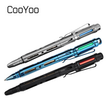 CooYoo Beta Ray Tritium Gas Lamp Titanium Alloy Tactical Pen Space Refill Self-defense Tungsten Steel Window Breaker