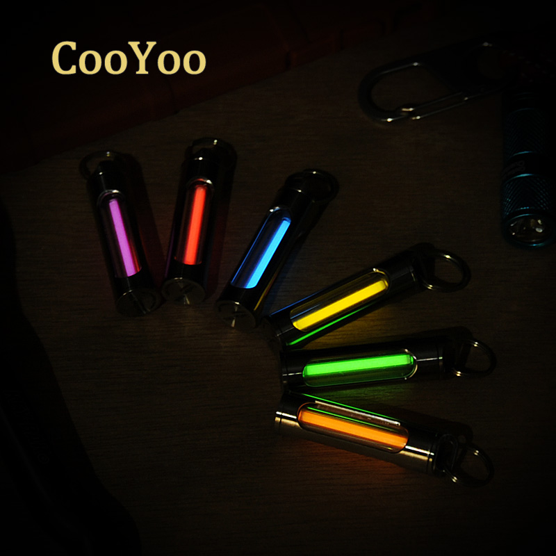 Cooyoo Tril 三重光自发光荧光夜光氚气管信号灯钛合金氚气灯
