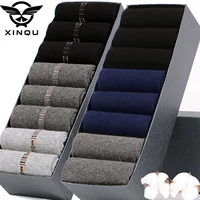 Vớ nam mùa đông vớ khử mùi thấm mồ hôi cotton dày ống cotton đen vớ kinh doanh mùa thu và vớ nam mùa đông vớ da