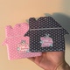 Onionion Polka Dot Bunny Two-Tone Little House Original Fan Card Polaroid Id Card Holder Pendant