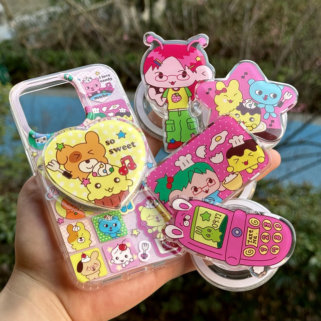 Onionion*Mnbr Lovecandy Original Illustration Epoxy Glitter Magnetic Phone Holder