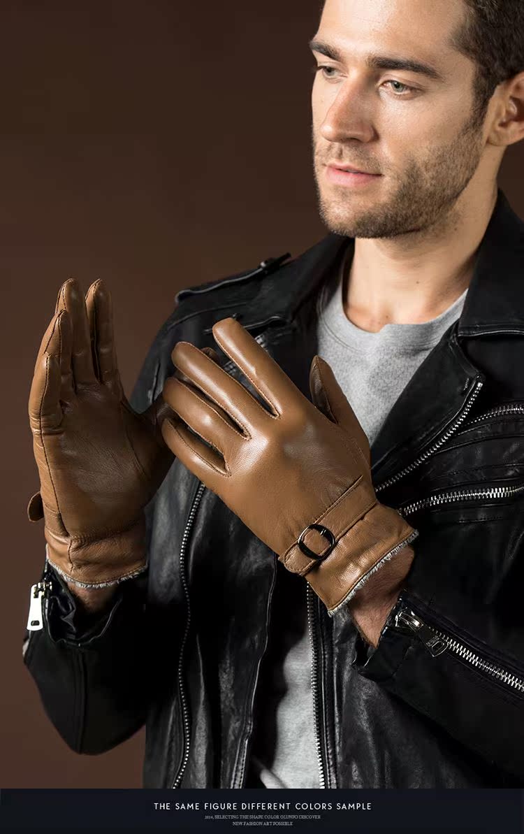 Gants pour homme DUSKGOO en peau de mouton - Ref 2781786 Image 19