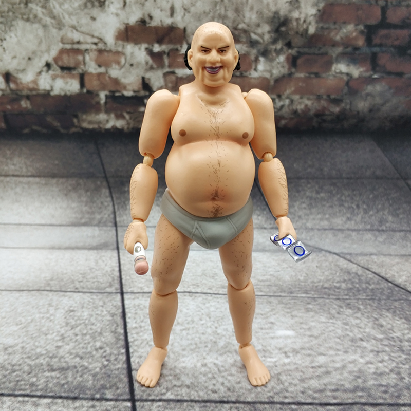 1/12可动胖素体男figma猥琐大叔6寸胖子雷神手办模型shf人偶兵人