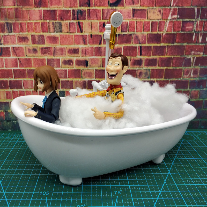 1 12 soldiers accessories bathtub bathroom scene furniture props 6 inch bjd doll ob11 hand model figma
