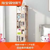 White simple bookshelf shelf floor table solid wood small bookshelf student desktop bookcase multi-layer economy