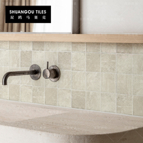 Double gull rock style mosaic imitation marble villa kitchen floor ceramic bathroom toilet background wall tiles