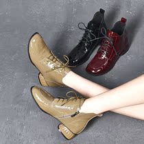 Big cousin light luxury women shoes factory shop 2021 autumn and winter New light luxury British style Martin boots H0011