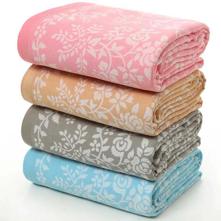 Pure cotton double gauze towel by double summer cool by baby baby carpet single bed nap air conditioned by bath towel
