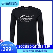Emporio Armani Armani fashion casual long-sleeved thin T-shirt printed LOGO top international big name