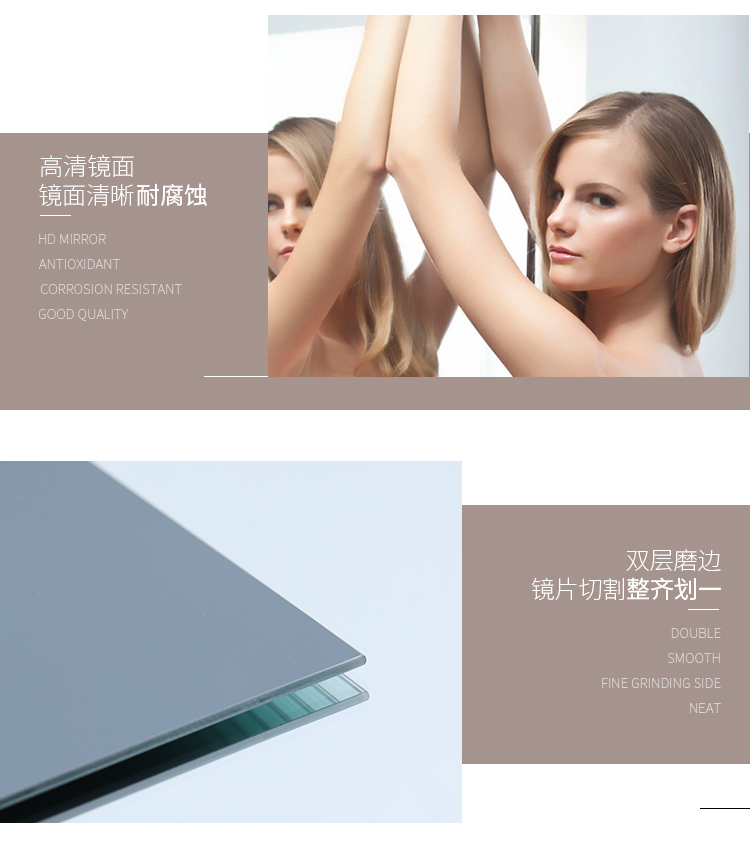 Gương treo tường gương gương dán ký túc xá tùy chỉnh không khung kết hợp lắp gương treo tường gương dài toàn gương - Gương gương trang trí nội thất